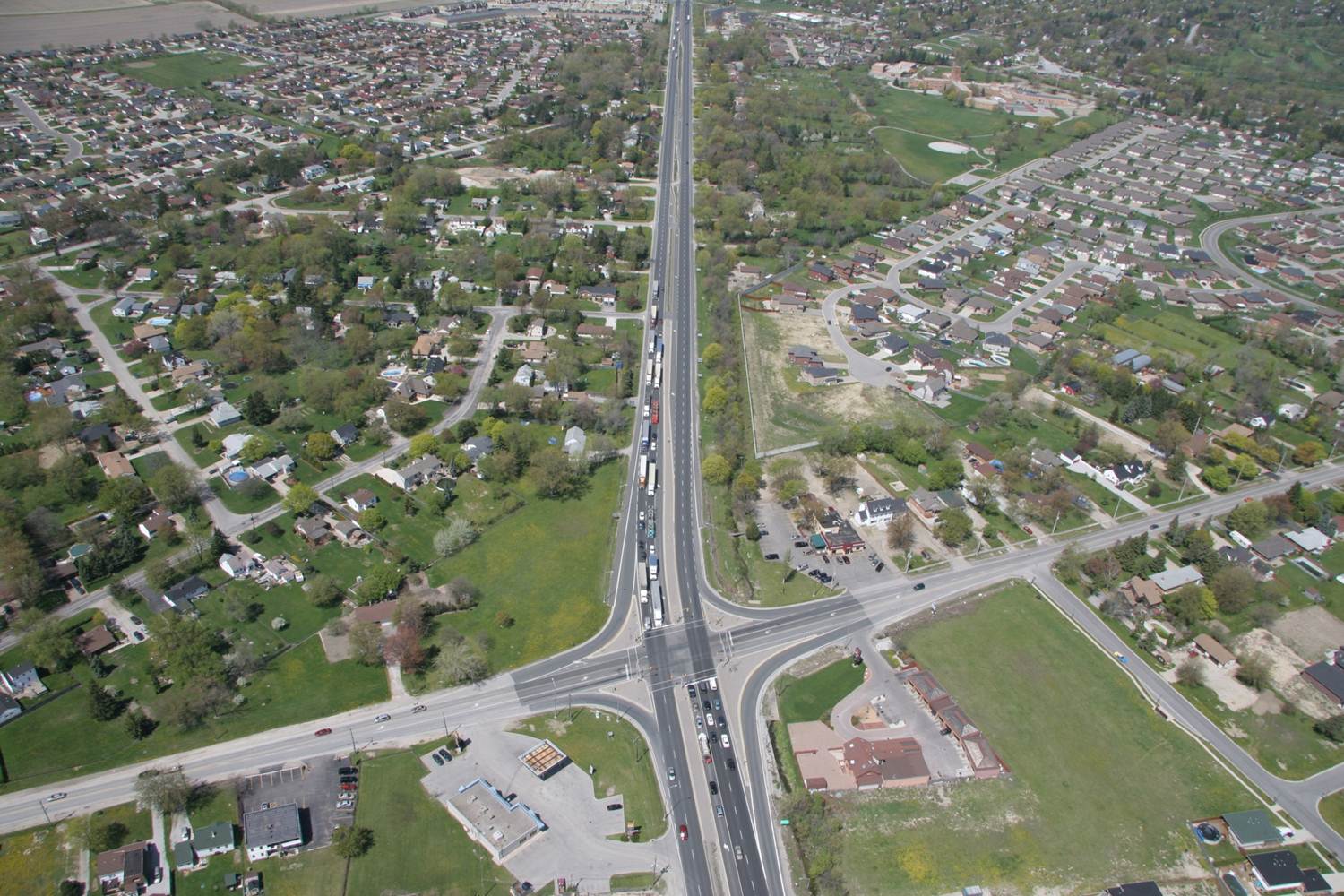A photo of the area prior to Parkway construction