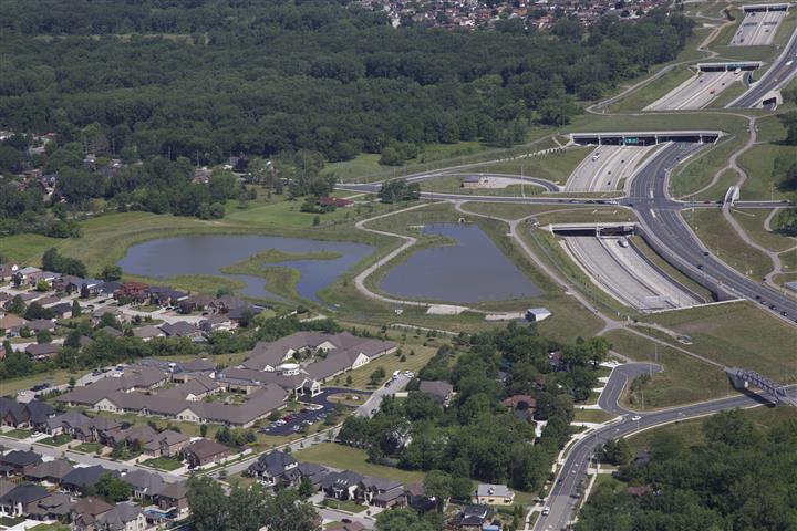 Aerial photograph of the Parkway from Summer 2017